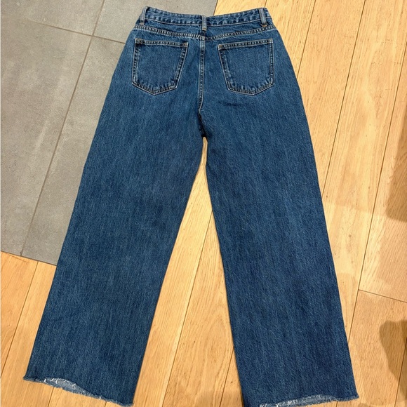 Parke Wide Leg Mid Rise Medium Wash Blue Jeans - Picture 3 of 4
